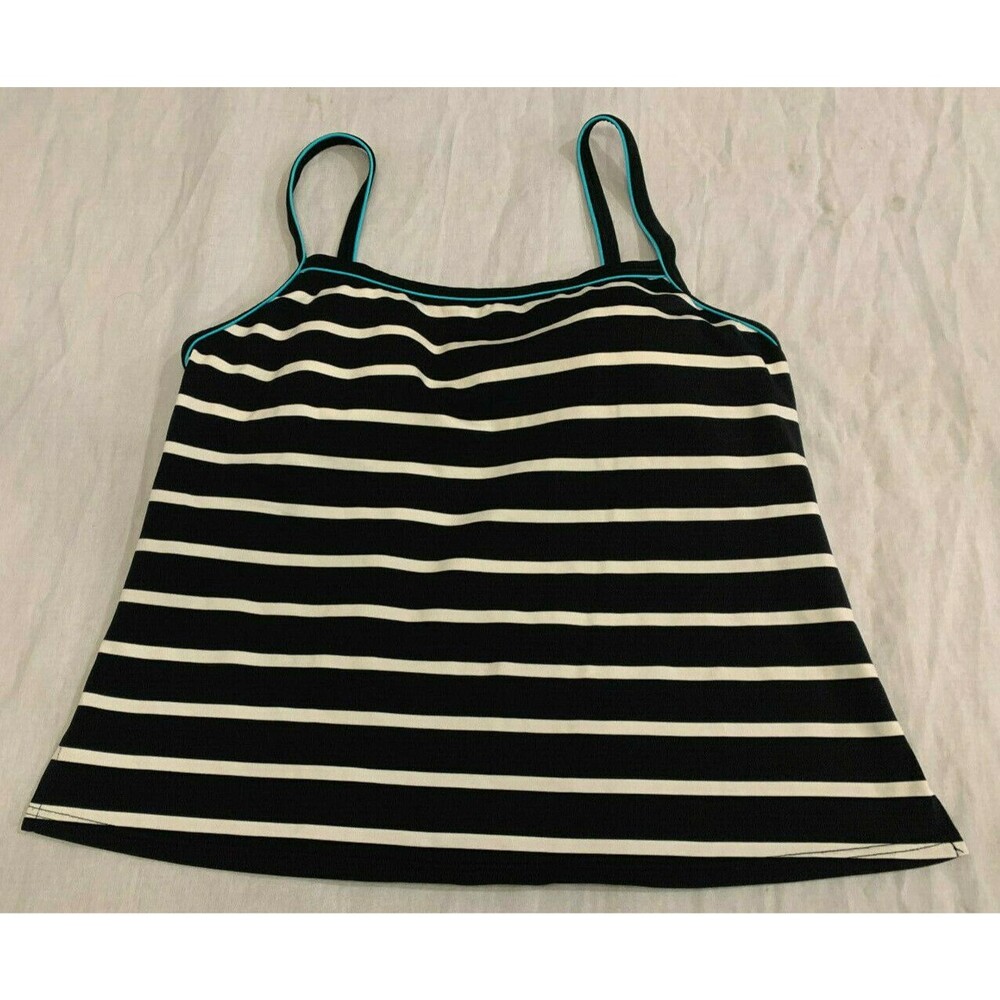 ST JOHNS BAY WOMENS SWIM WIRE FREE TANKINI TOP SIZE 14